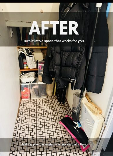 Under the stairs after