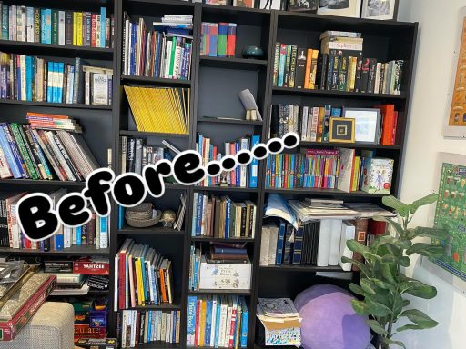 Bookshelf before